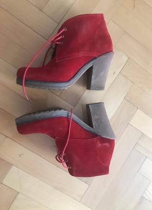 Designer kırmızı topuklu bot