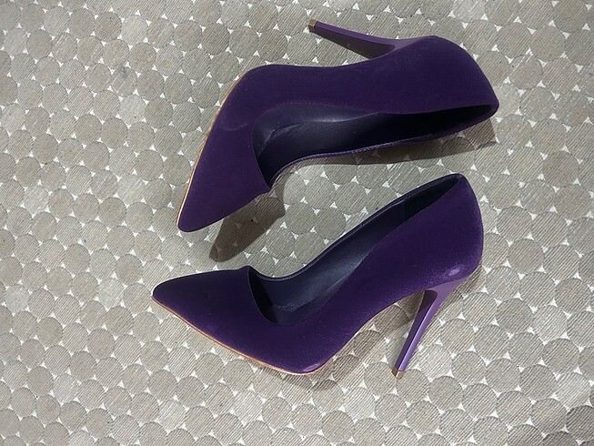 Mor süet stiletto