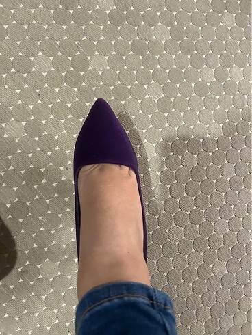 37 Beden mor Renk Mor süet stiletto