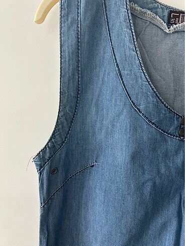 l Beden mavi Renk Bershka jean elbise