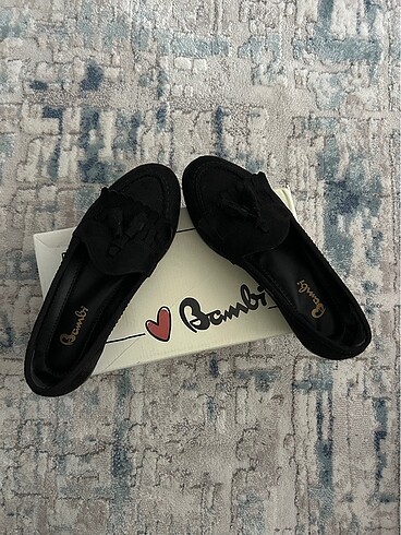 Bambi Bambi siyah süet loafer