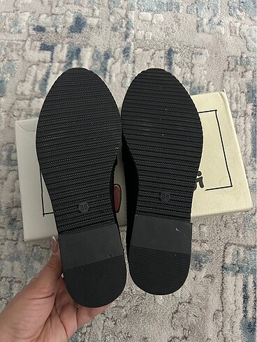 36 Beden siyah Renk Bambi siyah süet loafer