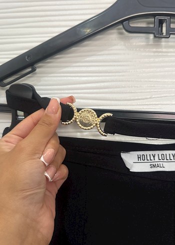 Siyah Kemerli Kadın pantolon - Görsel 5