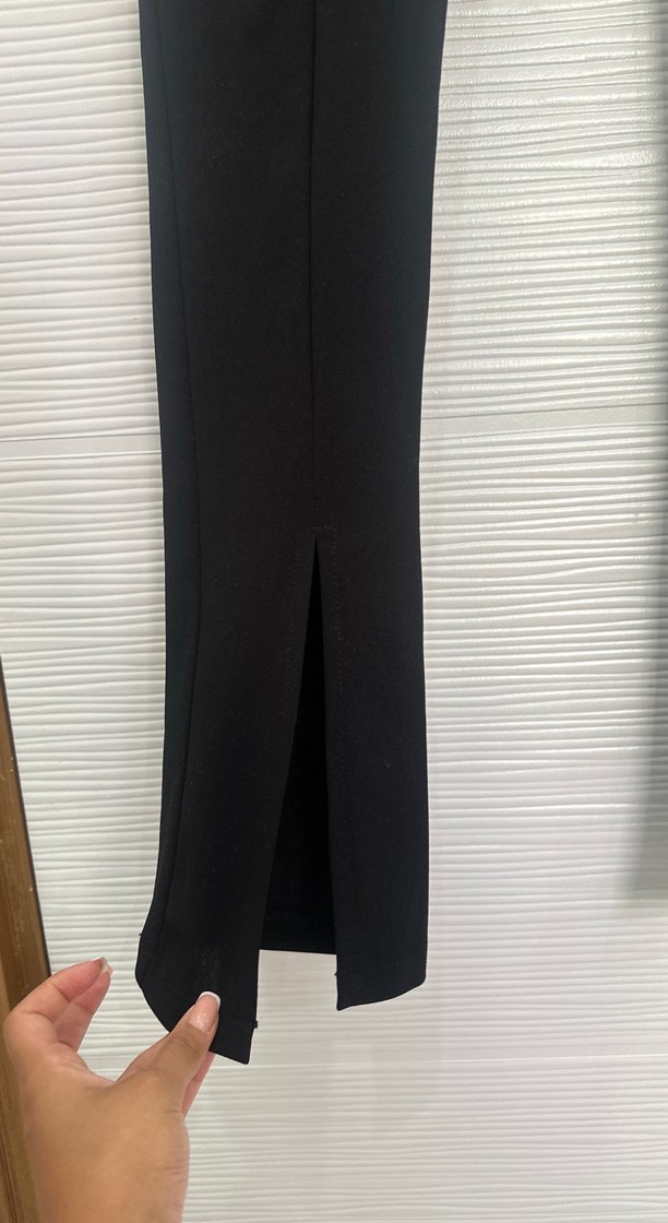 Siyah Kemerli Kadın pantolon - Görsel 3