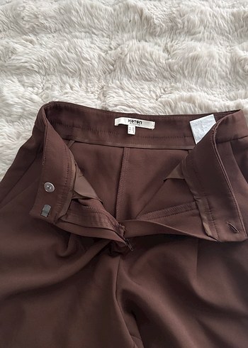 Kahverengi Kadın Süet Pantolon - Görsel 3