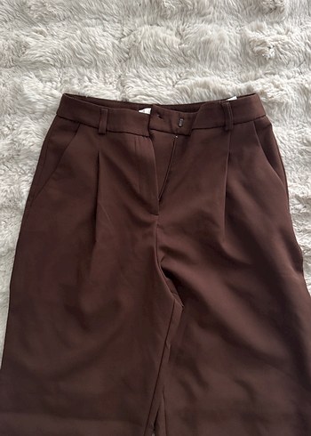 Kahverengi Kadın Süet Pantolon - Görsel 2