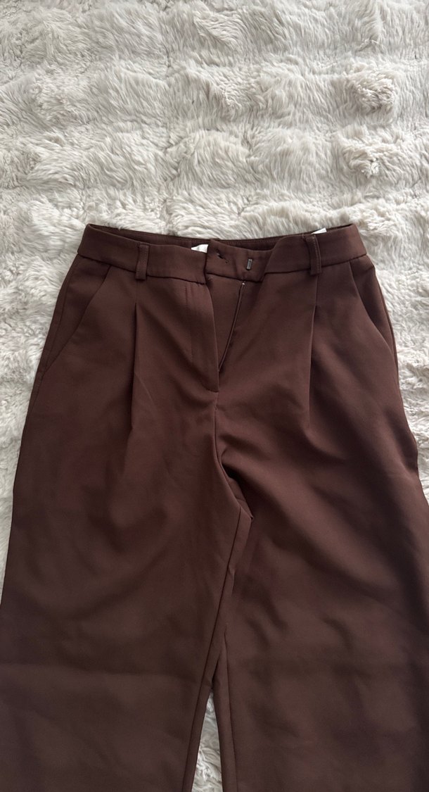 Kahverengi Kadın Süet Pantolon - Görsel 2