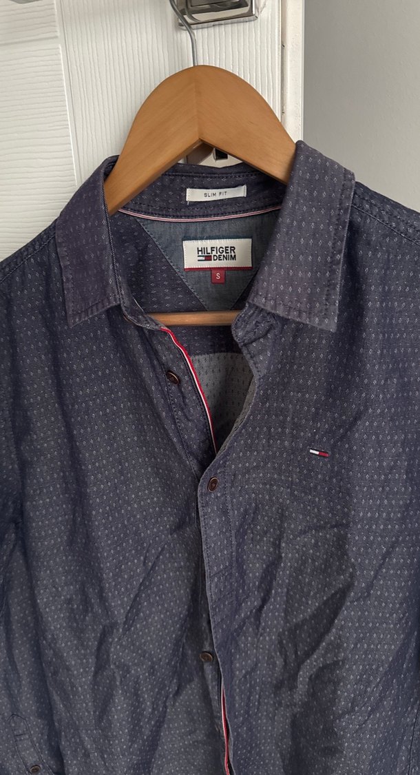 Gri Erkek Denim Uzun Kollu Gömlek - Görsel 2