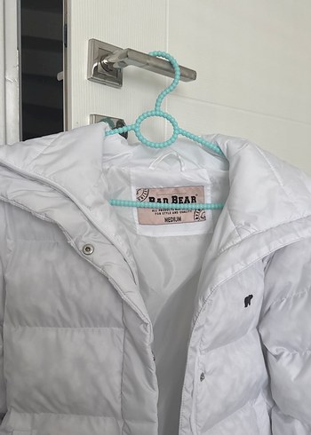 Beyaz Kadın Midi Kışlık Mont - Görsel 2