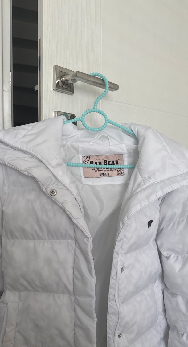 Beyaz Kadın Midi Kışlık Mont - Görsel 2