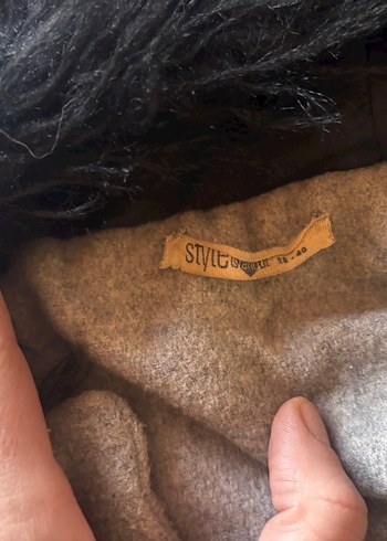 Düğmeli Gri Yün Midi Kaban - Görsel 2