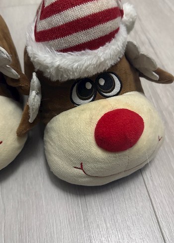 Kahverengi Nakışlı Erkek Çocuk Ev Terliği - Görsel 2