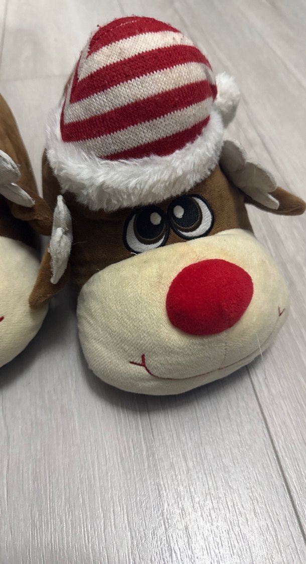 Kahverengi Nakışlı Erkek Çocuk Ev Terliği - Görsel 2