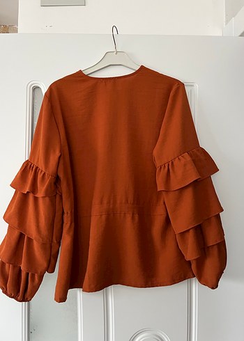 Kiremit renk gömlek - Görsel 4