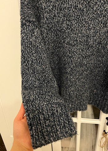 Gri Örgü Kadın Salaş Kazak - Görsel 2