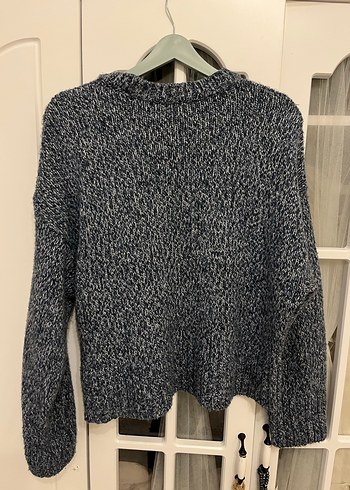 Gri Örgü Kadın Salaş Kazak - Görsel 4