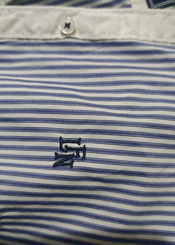 Mavi Çizgili Uzun Kollu Gömlek - Görsel 3