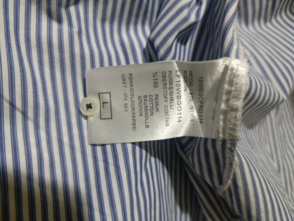 Mavi Çizgili Uzun Kollu Gömlek - Görsel 4