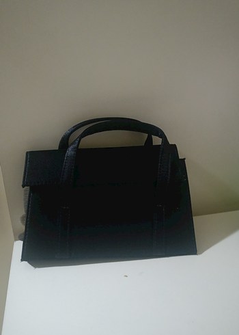 Siyah Deri Minimalist Kadın Makyaj Çantası - Görsel 5