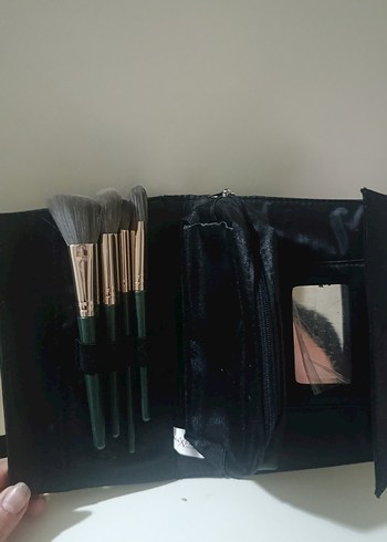 Siyah Deri Minimalist Kadın Makyaj Çantası - Görsel 3