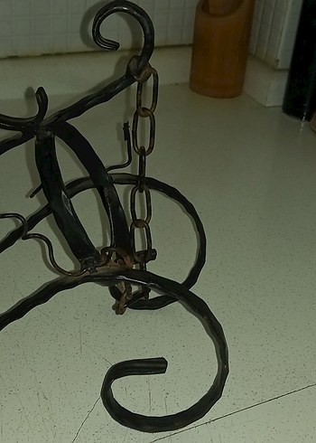 Dekoratif Siyah Metal Şarap Şişesi Tutucu - Görsel 2