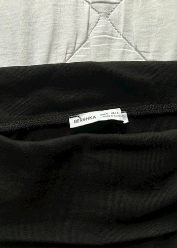 Kadın Siyah Düğmeli Straplez Bluz - Görsel 3