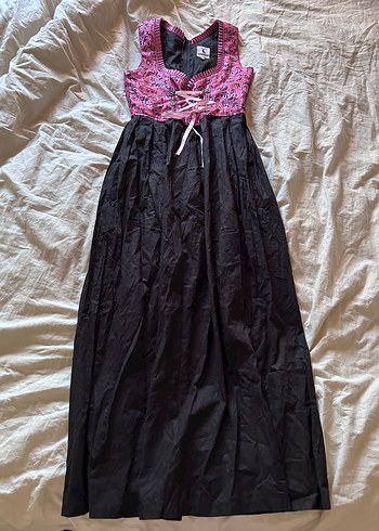 Nakışlı Pembe korseli elbise - Görsel 3