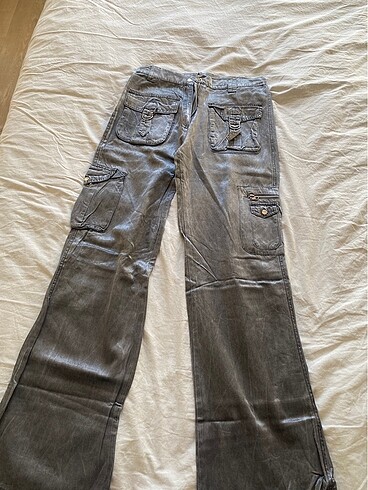 American Vintage Metalik İspanyol paça pantolon