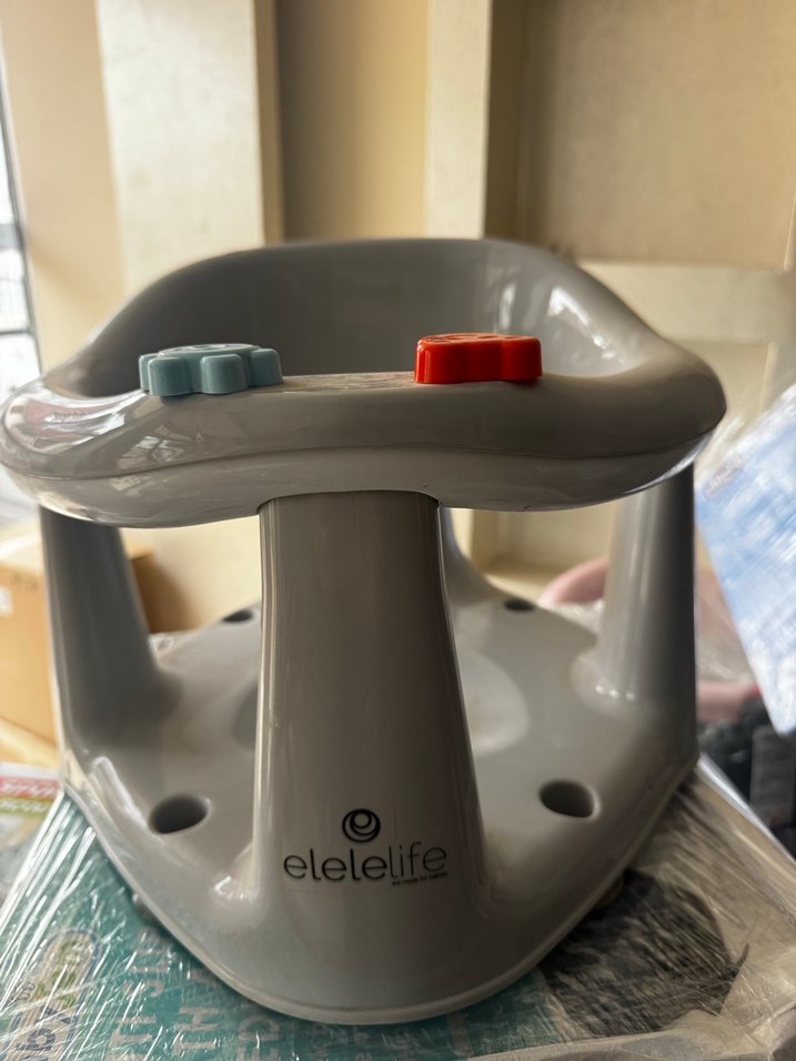 Gri Bebek Mama Sandalyesi Oturağı ELELELİFE - Görsel 3