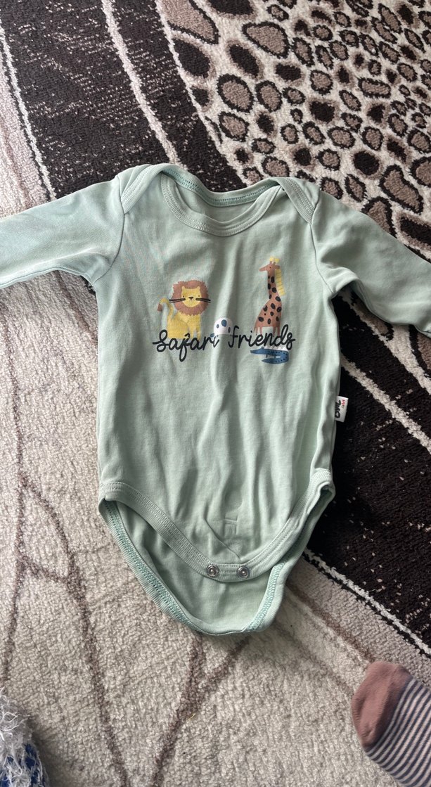 Turkuaz Uzun Kollu Bebek Body - Görsel 2