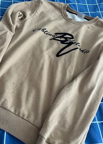 Kahverengi Baskılı Kadın Uzun Kollu Sweatshirt - Görsel 2