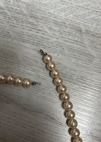 Bej Boncuklu Midi Kadın Kolye - Görsel 2