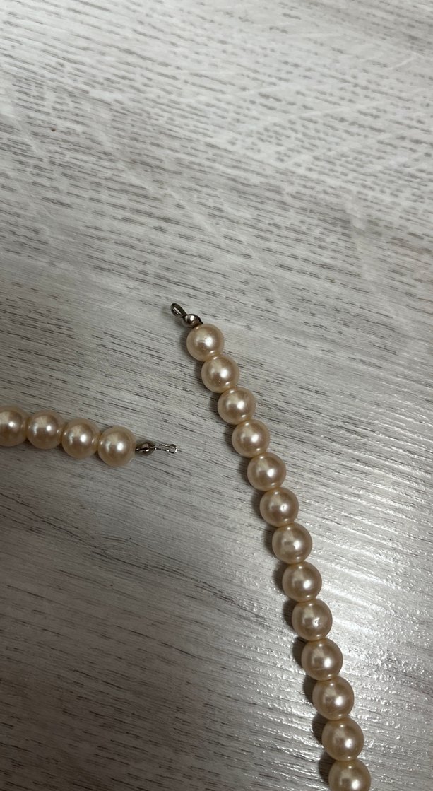 Bej Boncuklu Midi Kadın Kolye - Görsel 2