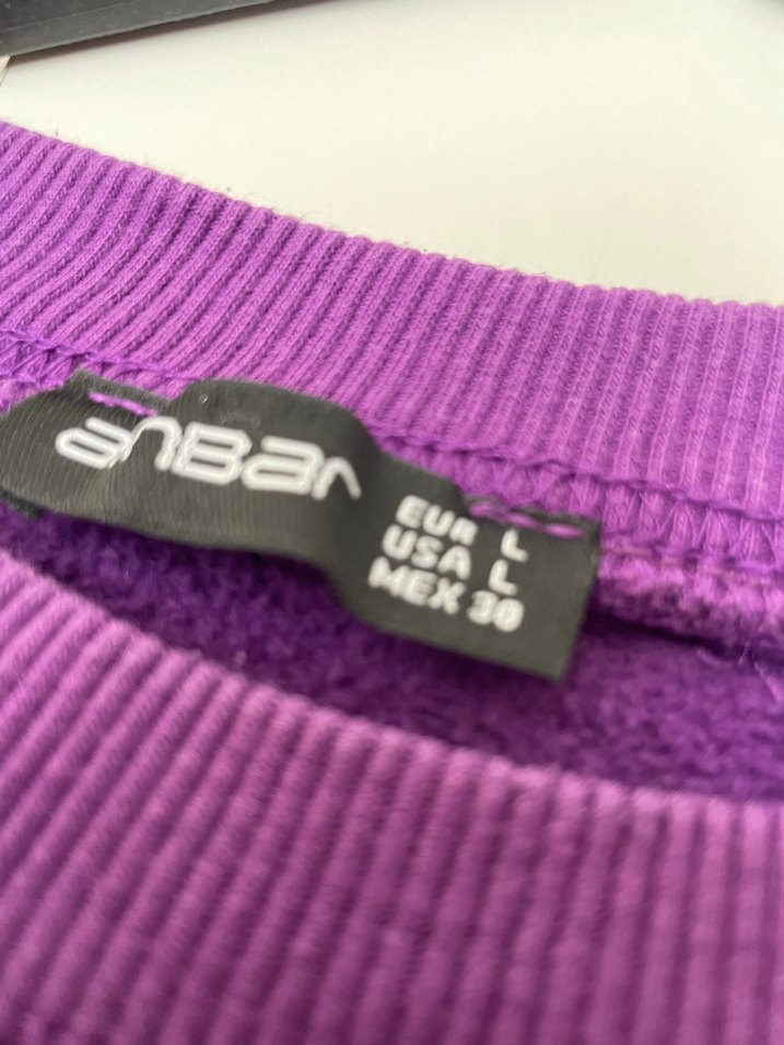 Mor Baskılı Kadın Sweatshirt - Görsel 2