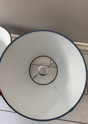 Ikea Gri ve mavi Abajur Başlıkları