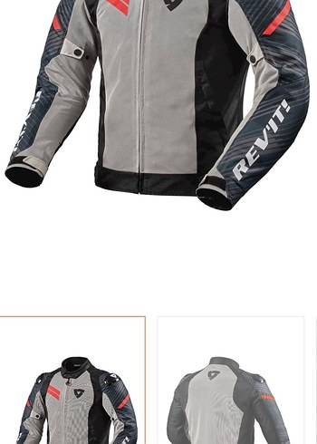 Revit Apex Air Neon Kırmızı Siyah Gri Spor Biker Mont - Görsel 12