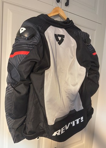 Revit Apex Air Neon Kırmızı Siyah Gri Spor Biker Mont - Görsel 7