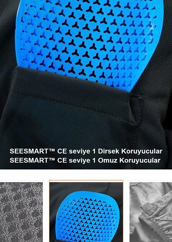 Revit Apex Air Neon Kırmızı Siyah Gri Spor Biker Mont - Görsel 9