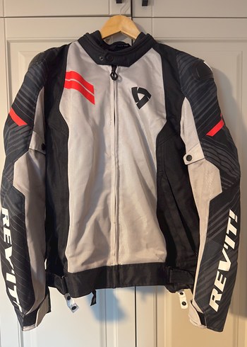 Revit Apex Air Neon Kırmızı Siyah Gri Spor Biker Mont - Görsel 8