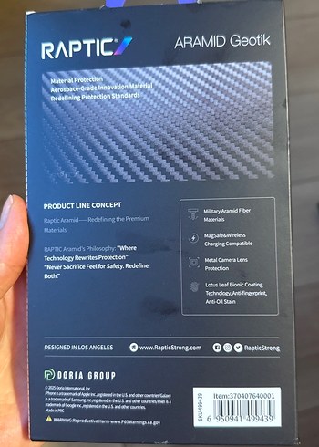 RAPTIC Aramid Geotik iPhone 17 Air Kılıfı - Görsel 2