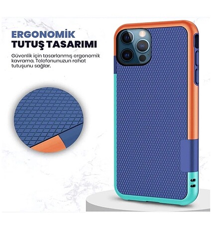 Apple IPhone 12 pro uyumlu Zebana Colorful Cep Telefonu Kılıfı - Görsel 2