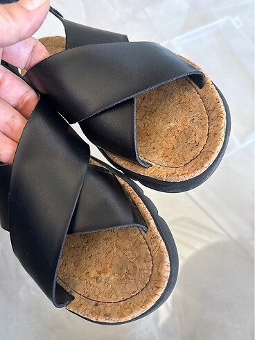 39 Beden Camper siyah kadın sandalet