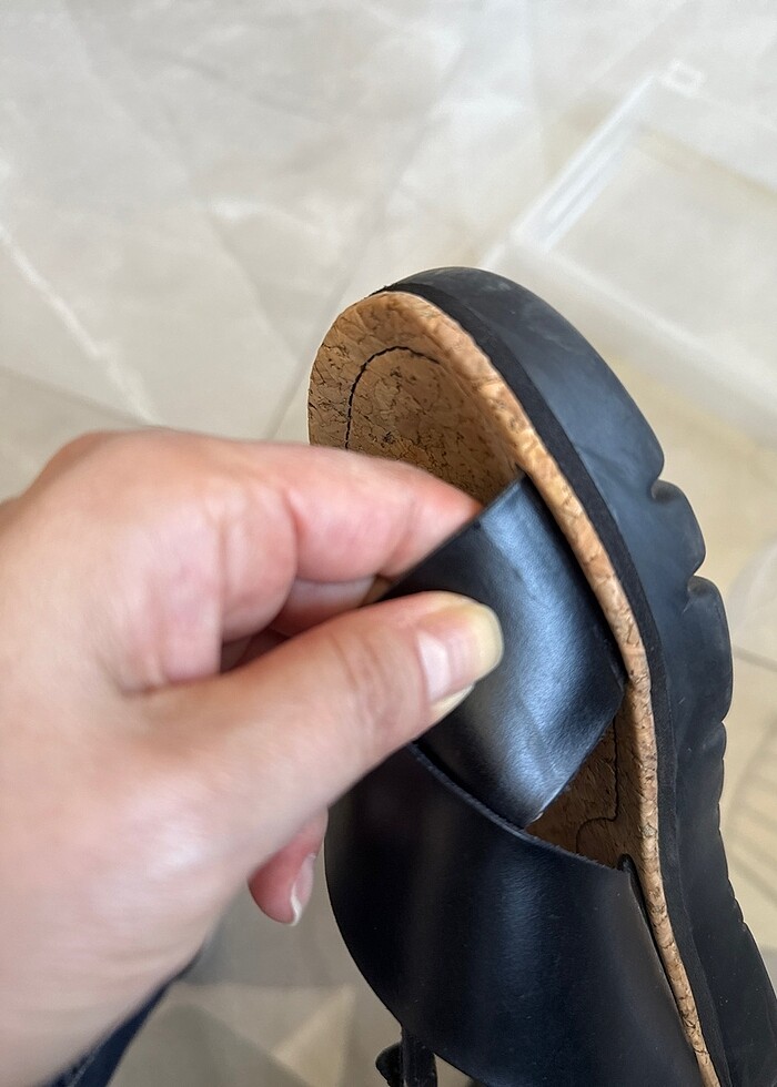 Camper siyah kadın sandalet - Görsel 5