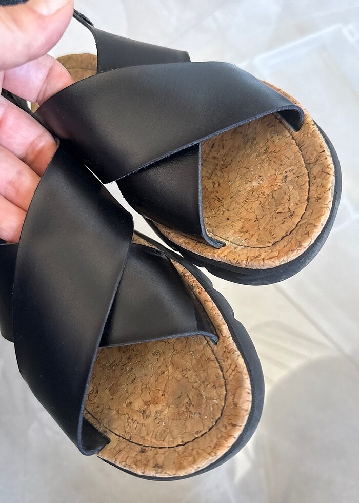 Camper siyah kadın sandalet - Görsel 3