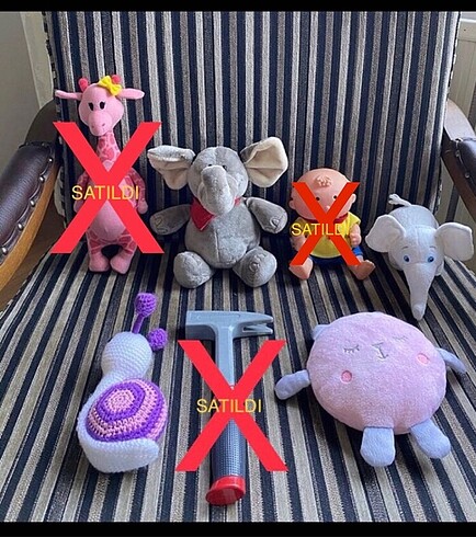 Peluş fil,minyatür bebek,salyangoz
