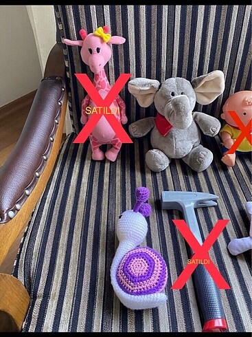 Peluş fil,minyatür bebek,salyangoz