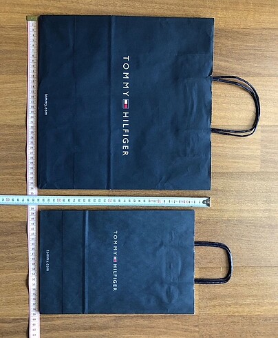  Beden lacivert Renk 2 adet Tommy Hilfiger Kağıt Çanta