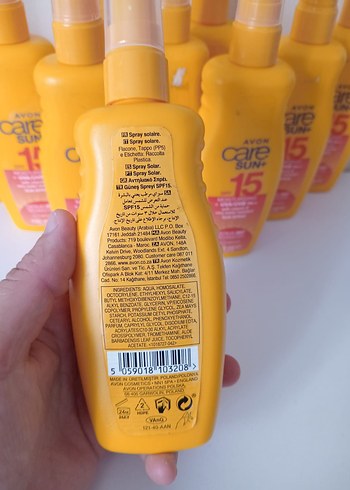 Beden Avon Care Sun SPF 15 Güneş Spreyi 150 ml