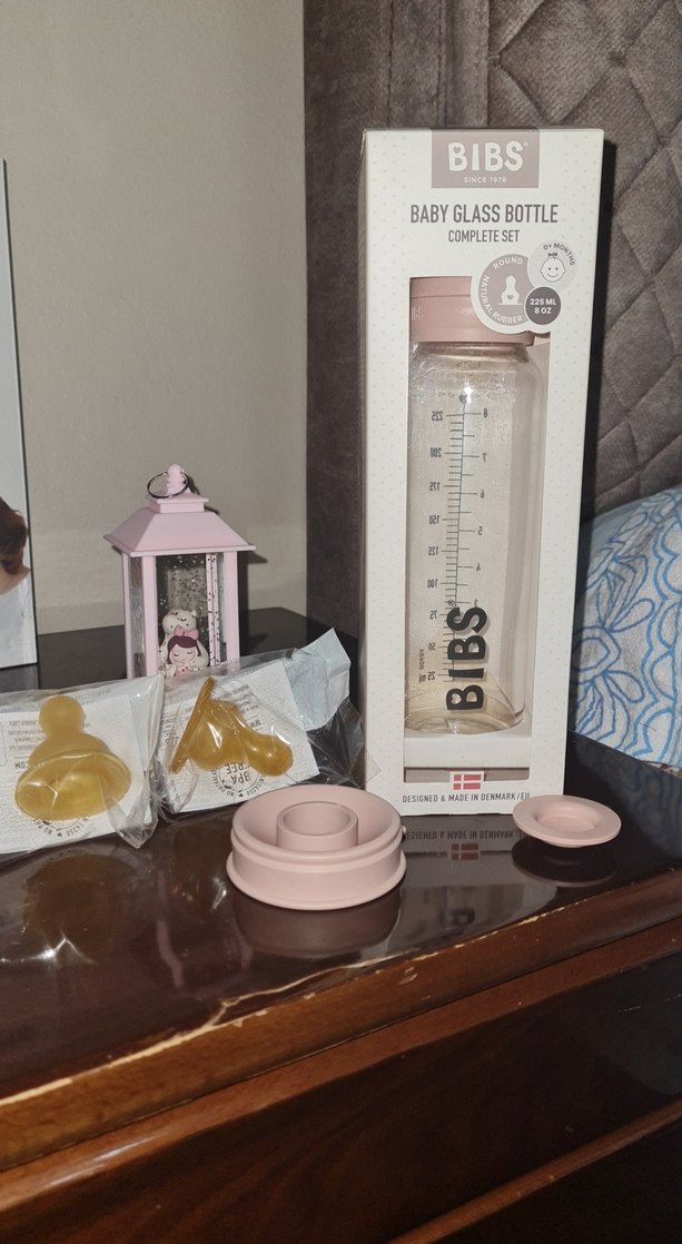 BIBS Cam Bebek Biberonu Tam Set - Pembe - Görsel 2