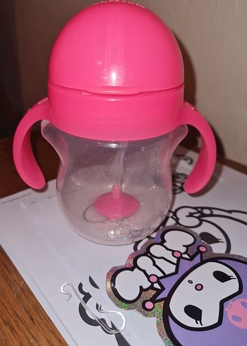 Pembe Kulplu Bebek Bardağı - Görsel 2